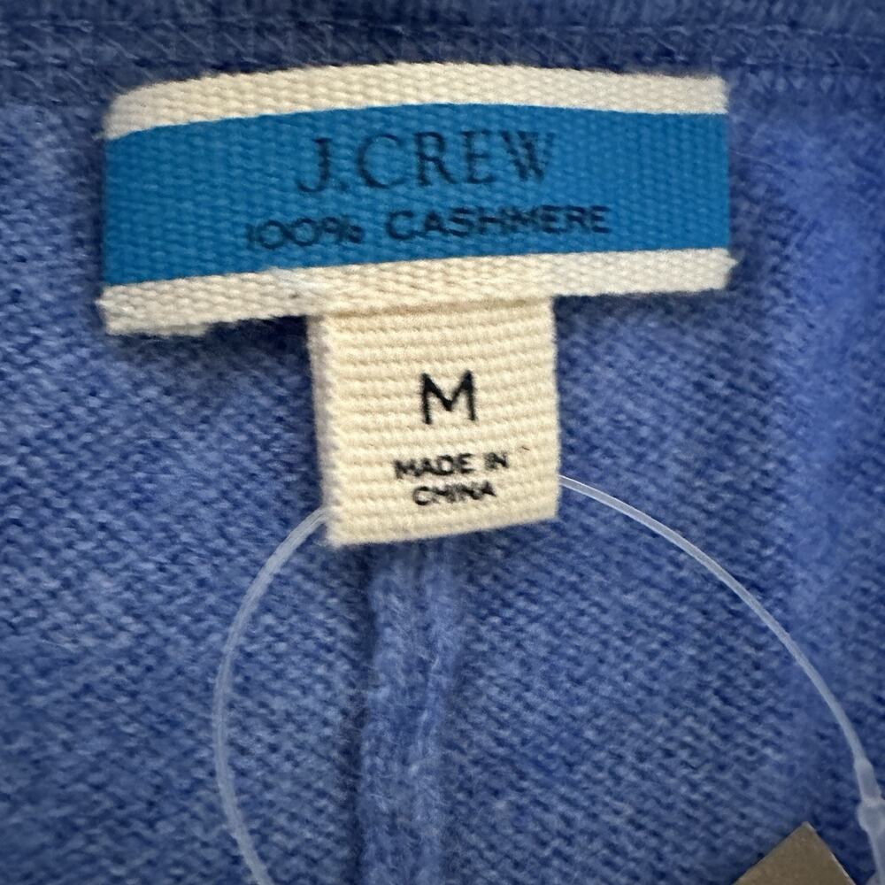 J Crew 100% Cashmere High Rise Jogger Pants Womens M NWT Heather Blue Tie Waist - Picture 2 of 11
